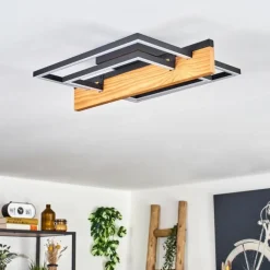 Pompu Plafonnier LED Écru, Noir, 1 lumière