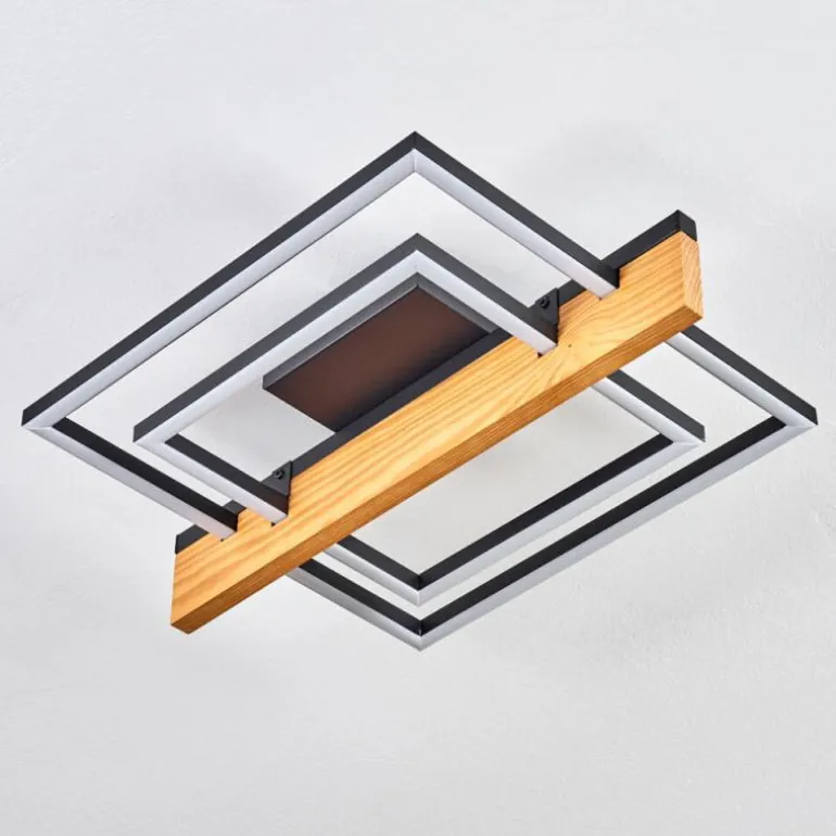 Pompu Plafonnier LED Écru, Noir, 1 lumière