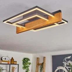 Pompu Plafonnier LED Écru, Noir, 1 lumière