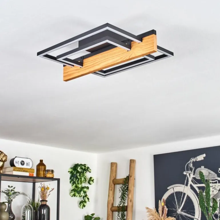 Pompu Plafonnier LED Écru, Noir, 1 lumière