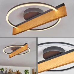 Pompu Plafonnier LED Écru, Noir, 1 lumière