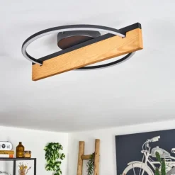 Pompu Plafonnier LED Écru, Noir, 1 lumière