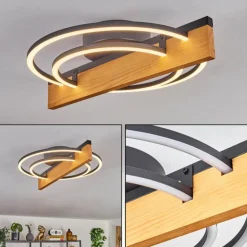 Pompu Plafonnier LED Écru, Noir, 1 lumière