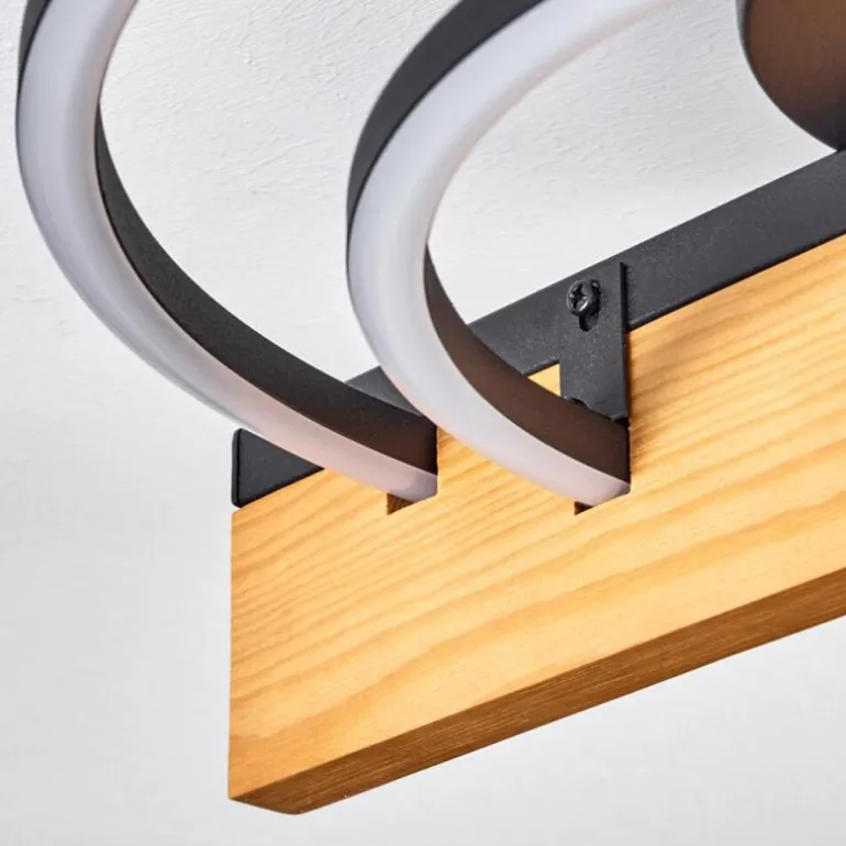 Pompu Plafonnier LED Écru, Noir, 1 lumière