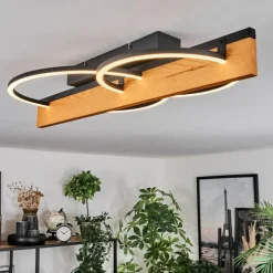 Pompu Plafonnier LED Écru, Noir, 1 lumière