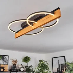 Pompu Plafonnier LED Écru, Noir, 1 lumière