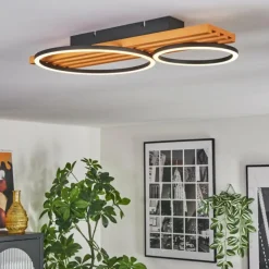 Pompu Plafonnier LED Écru, Noir, 1 lumière