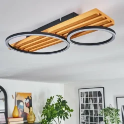 Pompu Plafonnier LED Écru, Noir, 1 lumière