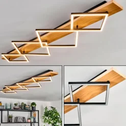 Pompu Plafonnier LED Écru, Noir, 1 lumière