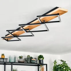 Pompu Plafonnier LED Écru, Noir, 1 lumière