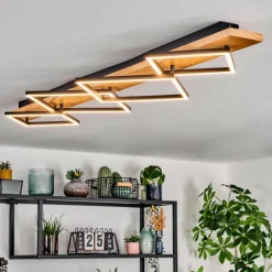 Pompu Plafonnier LED Écru, Noir, 1 lumière