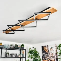 Pompu Plafonnier LED Écru, Noir, 1 lumière