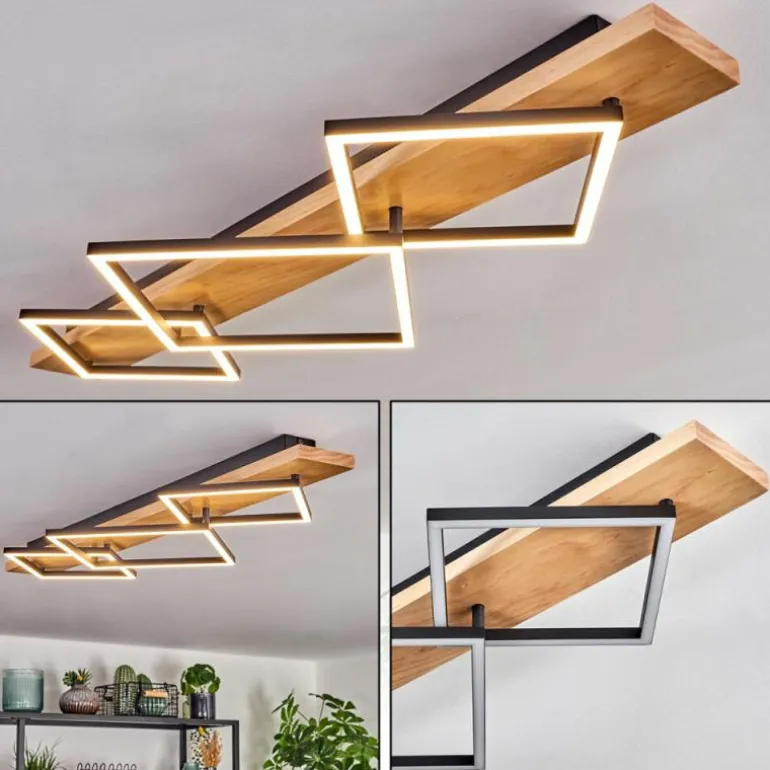 Pompu Plafonnier LED Écru, Noir, 1 lumière