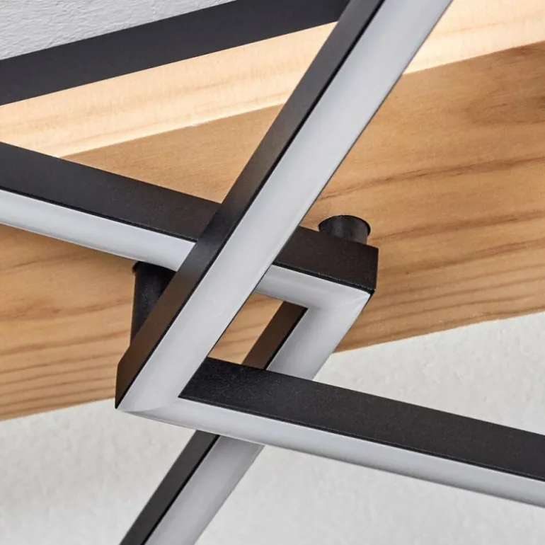 Pompu Plafonnier LED Écru, Noir, 1 lumière