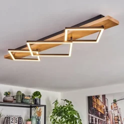 Pompu Plafonnier LED Écru, Noir, 1 lumière