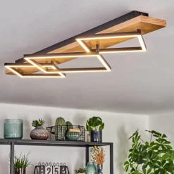 Pompu Plafonnier LED Écru, Noir, 1 lumière