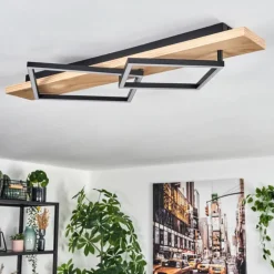 Pompu Plafonnier LED Écru, Noir, 1 lumière