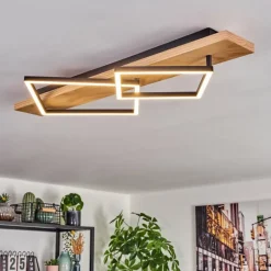 Pompu Plafonnier LED Écru, Noir, 1 lumière