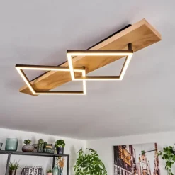 Pompu Plafonnier LED Écru, Noir, 1 lumière