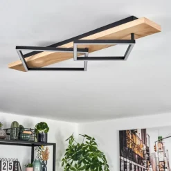 Pompu Plafonnier LED Écru, Noir, 1 lumière