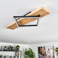 Pompu Plafonnier LED Écru, Noir, 1 lumière