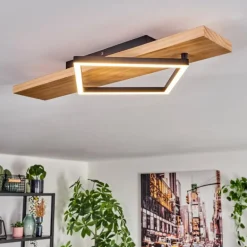 Pompu Plafonnier LED Écru, Noir, 1 lumière