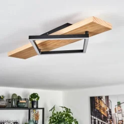 Pompu Plafonnier LED Écru, Noir, 1 lumière