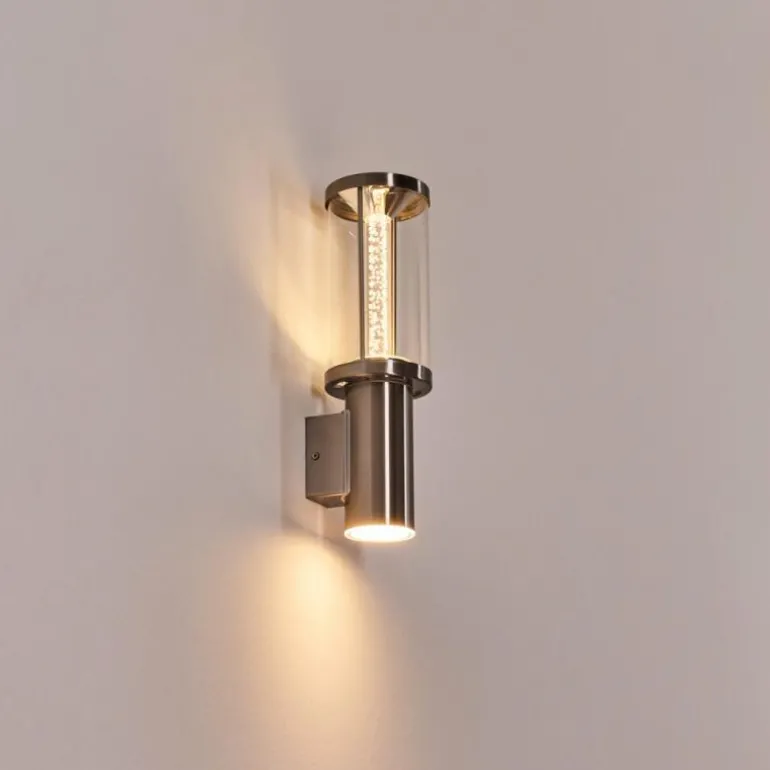 Popoyan Lampe murale d´extérieur, Applique murale LED Nickel mat, 2 lumières