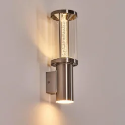 Popoyan Lampe murale d´extérieur, Applique murale LED Nickel mat, 2 lumières