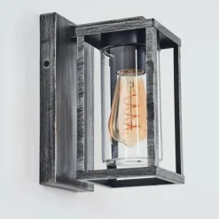 Portalis Lampe murale d´extérieur Noir, Argenté, 1 lumière