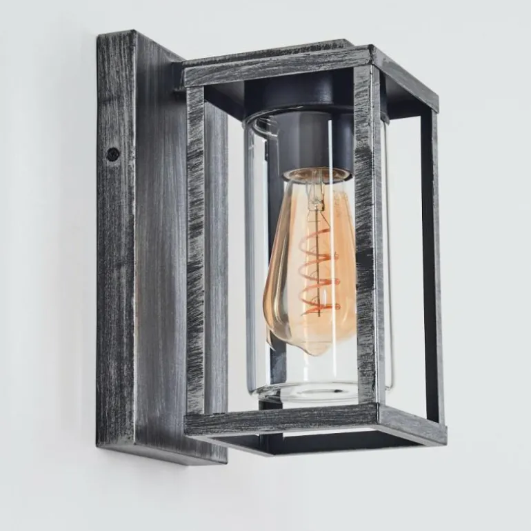 Portalis Lampe murale d´extérieur Noir, Argenté, 1 lumière