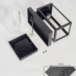 Portalis Lampe murale d´extérieur Brun, Couleur bois, Noir, 1 lumière