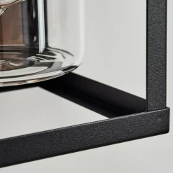 Portalis Lampe murale d´extérieur Brun, Couleur bois, Noir, 1 lumière, Détecteur de mouvement