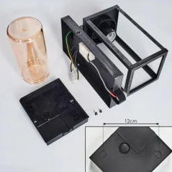 Portalis Lampe murale d´extérieur Noir, Argenté, 1 lumière, Détecteur de mouvement