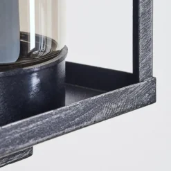 Portalis Lampe murale d´extérieur Noir, Argenté, 1 lumière, Détecteur de mouvement