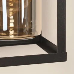 Portalis Lampe murale d´extérieur Brun, Couleur bois, Noir, 1 lumière