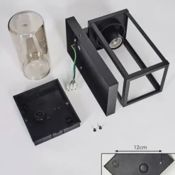 Portalis Lampe murale d´extérieur Brun, Couleur bois, Noir, 1 lumière