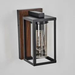 Portalis Lampe murale d´extérieur Brun, Couleur bois, Noir, 1 lumière