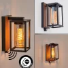 Portalis Lampe murale d´extérieur Brun, Couleur bois, Noir, 1 lumière, Détecteur de mouvement
