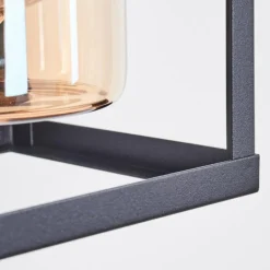 Portalis Lampe murale d´extérieur Brun, Couleur bois, Noir, 1 lumière, Détecteur de mouvement