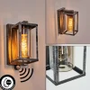 Portalis Lampe murale d´extérieur Noir, Argenté, 1 lumière, Détecteur de mouvement