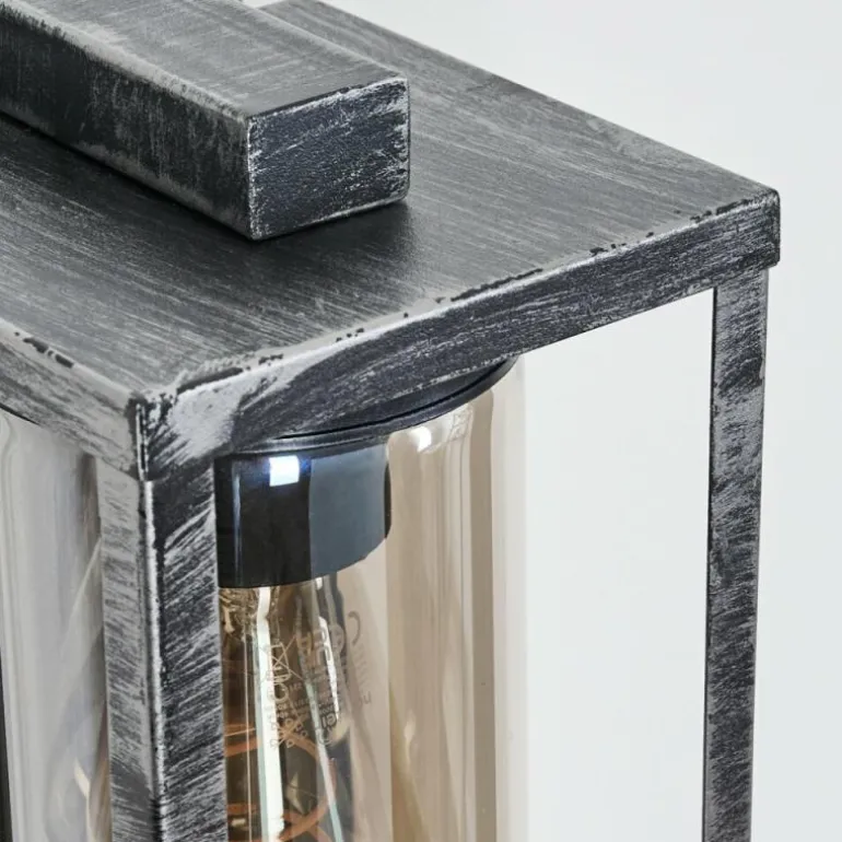 Portalis Lampe murale d´extérieur Noir, Argenté, 1 lumière, Détecteur de mouvement