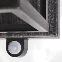 Portalis Lampe murale d´extérieur Noir, Argenté, 1 lumière, Détecteur de mouvement