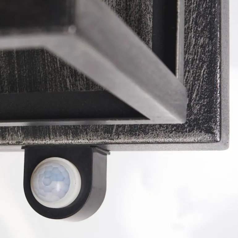 Portalis Lampe murale d´extérieur Noir, Argenté, 1 lumière, Détecteur de mouvement