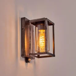 Portalis Lampe murale d´extérieur Noir, Argenté, 1 lumière, Détecteur de mouvement