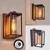 Portalis Luminaire extérieur, Lampe murale d´extérieur Brun, Couleur bois, Noir, 1 lumière