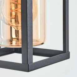 Portalis Luminaire extérieur, Lampe murale d´extérieur Brun, Couleur bois, Noir, 1 lumière