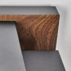 Portalis Luminaire extérieur, Lampe murale d´extérieur Brun, Couleur bois, Noir, 1 lumière