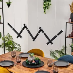 Pousseline Suspension, Suspension LED Noir, 1 lumière