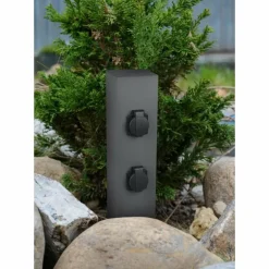 prise Trio Garden Socket Anthracite